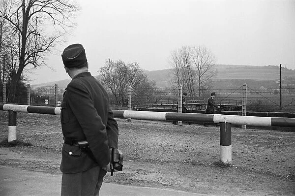Frontier scenes at the East - West Germany border. 17th April 1961