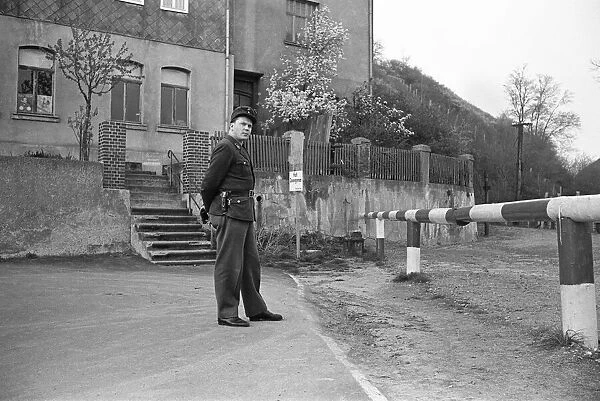 Frontier scenes at the East West Germany border. 17th April 1961