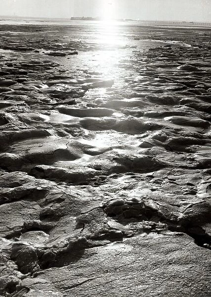 Frozen Ice and Frozen Salt Sea at Southend - 1963 Weather Cold