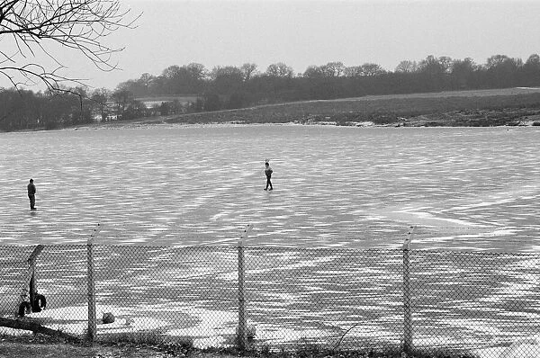 Frozen Park Lake, Birmingham, England, 17th February 1986