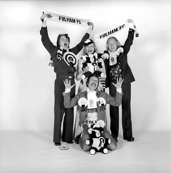 Fulham Supporters Harry Fowler, Honor Blackman, Alan Price
