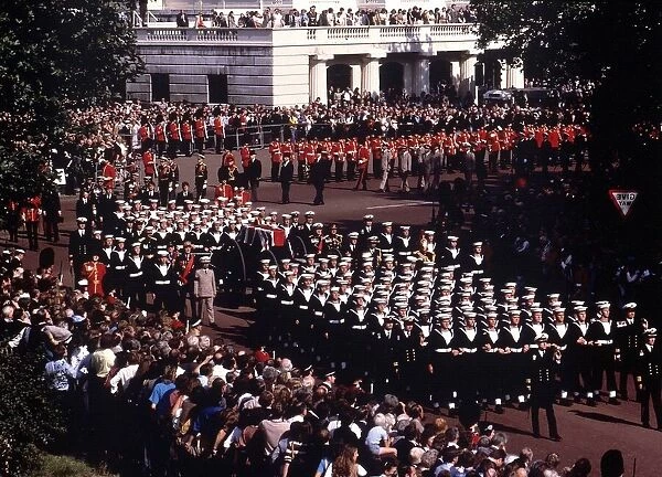 Funeral of Earl Mountbatten September 1979 Bearer party from HMS Mercury with
