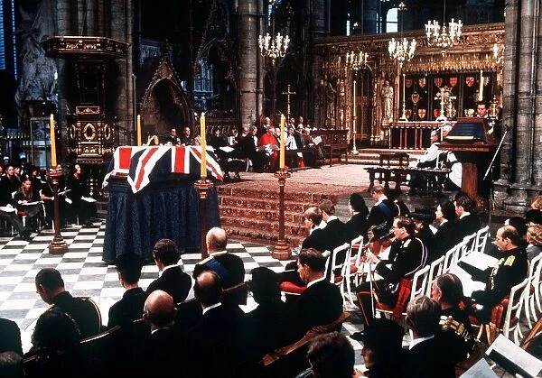 The funeral of Earl Mountbatten the uncle of Queen Elizabeth British Monarch