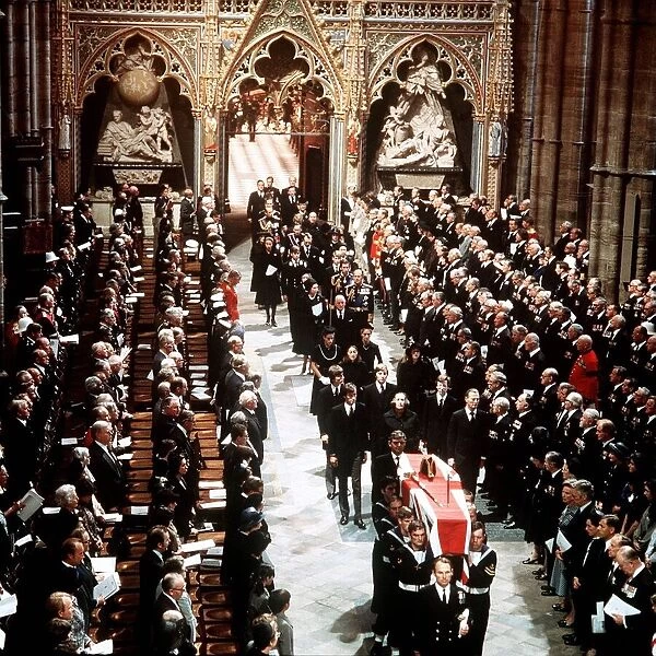 Funeral of Earl Mountbatten in Westminster Abbey