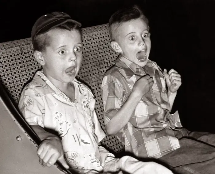 Framed Print : Funfair Rides - The Ghost Train, 2 young boys screaming as they take the Ghost Train Framed Print : Funfair Rides - The Ghost Train, 2 young boys screaming as they take the Ghost Train