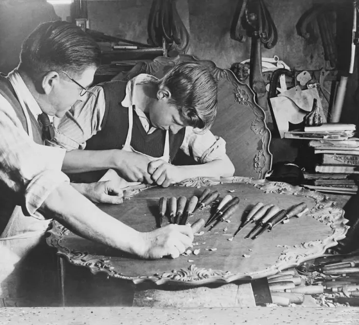 Framed Print : Furniture Making circa 1949 018587 / 5 Framed Print : Furniture Making circa 1949 018587 / 5
