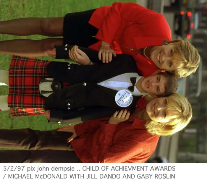 Framed Print : Gaby Roslin TV Presenter with Michael McDonald and Jill Dando at Child of Achievement Framed Print : Gaby Roslin TV Presenter with Michael McDonald and Jill Dando at Child of Achievement