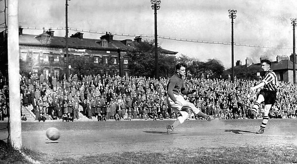 A game between Ashington and Newburn in the Northumberland Senior Cup final in April 1957