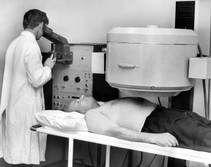 Framed Print : Gamma camera in use at Walsgrave Hospital, Coventry. 9th June 1970