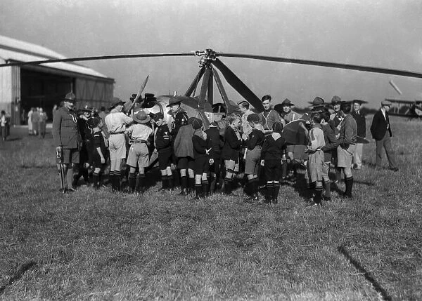 Garden party at Woodley Aerodrome, Reading, Berkshire. Sir Campbell Rhodes CBE with his