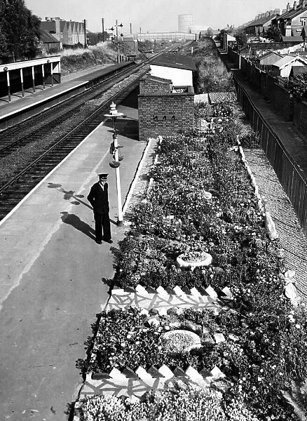 The gardens at Foleshill Station, Coventry. 9th October 1959