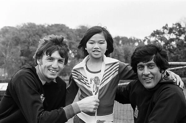Garry Martin, aged 9, from Singapore, with Norwich City F