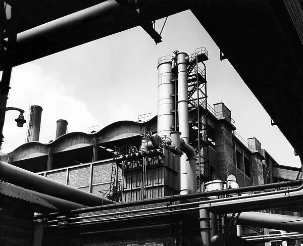 Garston Gas Works with its huge pipes and towering chimneys