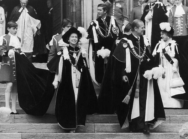 Garter Ceremony at Windsor. The Queen and The Duke of Edinburgh