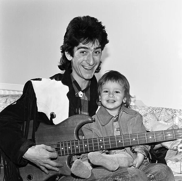 Gary Holton, Actor and son Red, pictured together at home in London, December 1984