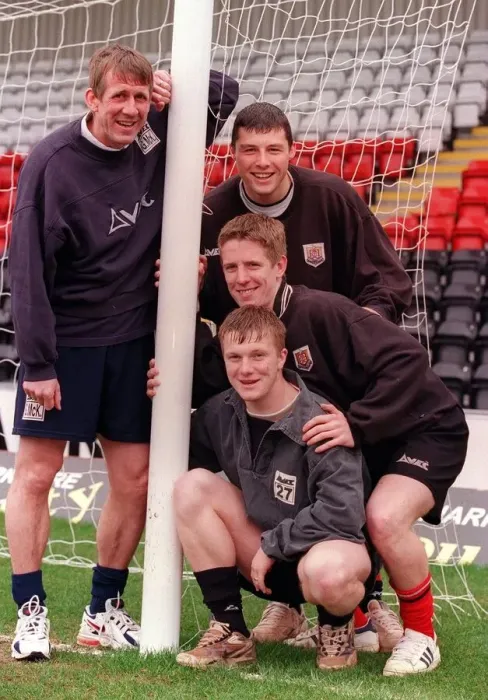 Framed Print : Gary MacKay with some of the Shyberry youngsters April 1999