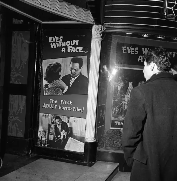 Framed Print : £500 Insurance covers members of the audience who see the horror film Framed Print : £500 Insurance covers members of the audience who see the horror film