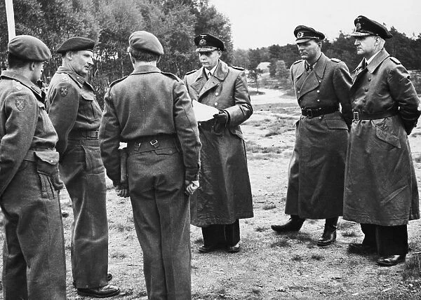 Gen. Admiral Von Frideburg, and Gen. Kunzel surrender to Bernard Montgomery. 5th May 1945