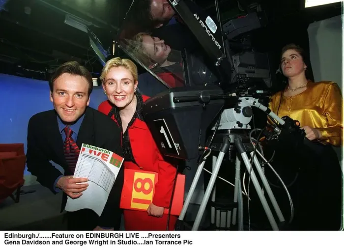Framed Print : Gena Davidson and George Wright in Studio A©mirrorpix Framed Print : Gena Davidson and George Wright in Studio A©mirrorpix