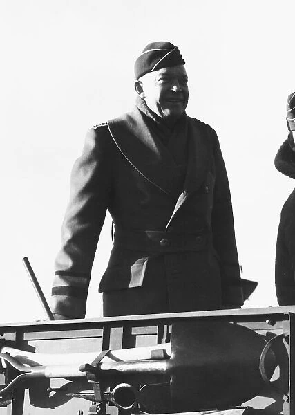 General Eisenhower watching manoeuvres 1944