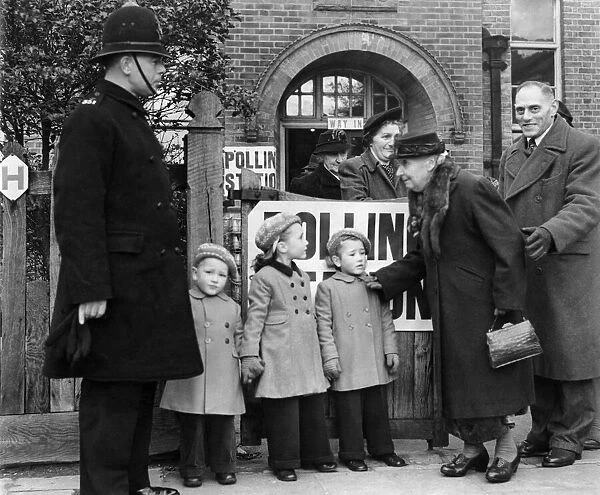 General Election 1950: The children of Mrs. Coreery, L to R