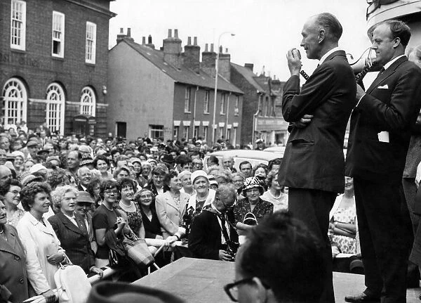 General Election 1964: Conservative party leader Sir Alec Douglas Home speaking to a