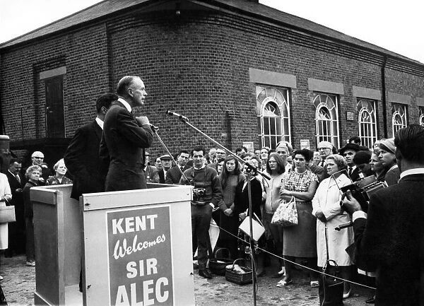 General Election 1964. Leader of the Conservative Party Sir Alec Douglas Home addressing