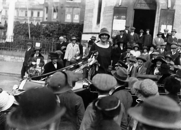 General Election, November 1923. Lady Nancy Astor. Conservative candidate for Sutton