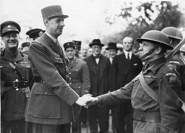 General De Gaulle paid a visit to a midland tank factory