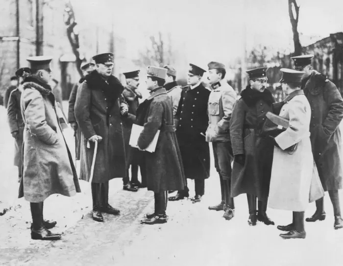 Framed Print : General Hoffmann, Head of the German peace delegation at Brest Litovsk in March 1918