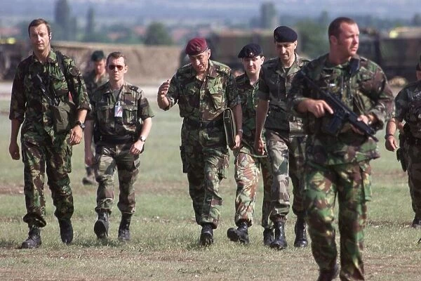 General Mike Jackson at French Base Kumanovo June 1999 on Sunday June 6th for talks