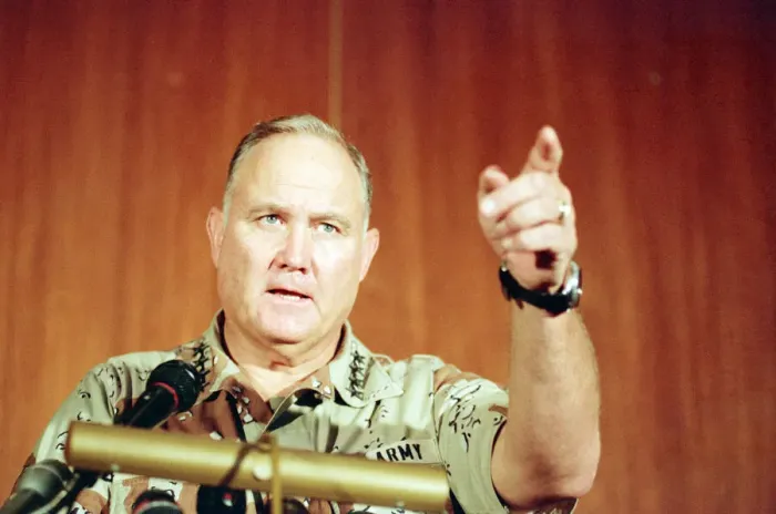 Framed Print : General Norman Schwarzkopf, commander of United States Central Command