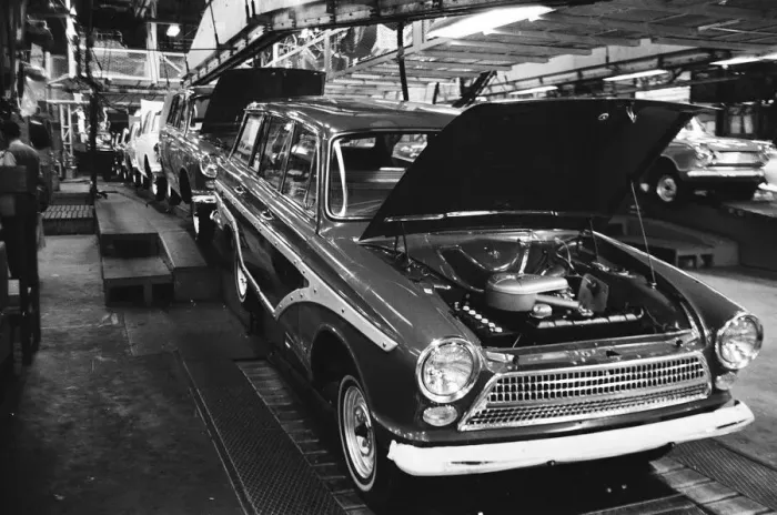 Framed Print : General scenes inside the Ford motor factory in Dagenham