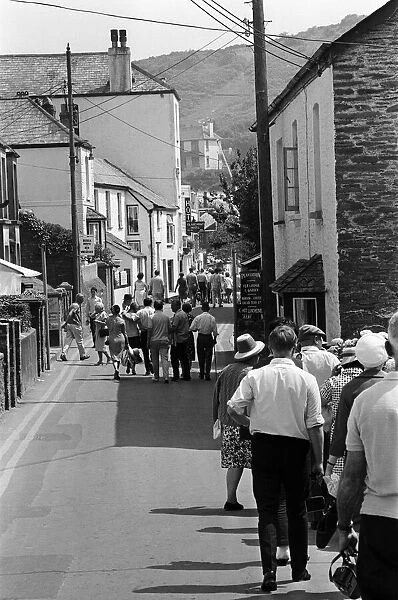 General scenes in Polperro, Cornwall. 13th July 1967