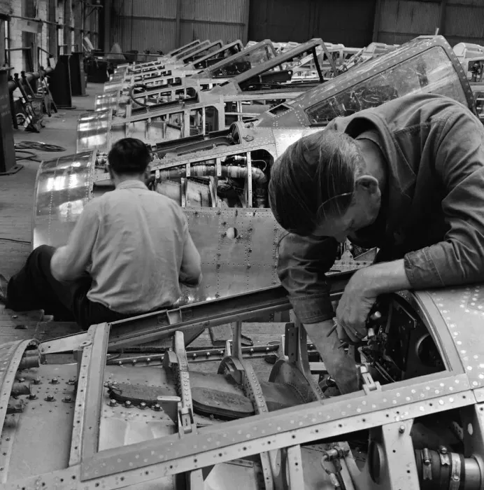Framed Print : General scenes showing the construction of the Lightning fighter plane at Preston Framed Print : General scenes showing the construction of the Lightning fighter plane at Preston