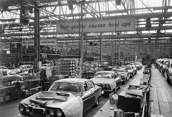 General scenes showing the new Jaguar cars coming off the production line at the plant