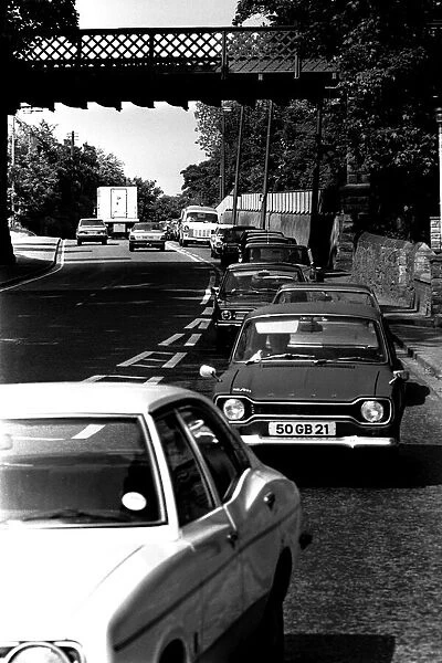 General scenes of traffic scenes in Newcastle - cars going along Stephenson Road to