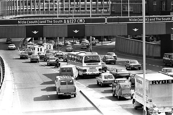 General scenes of traffic scenes in Newcastle - traffic jams on the Central Motorway