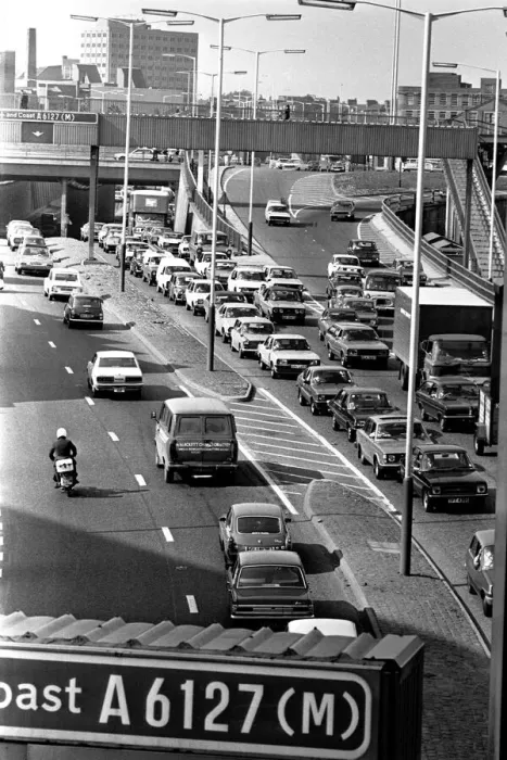 Framed Print : General scenes of traffic scenes in Newcastle - A traffic jam on the Central Motorway Framed Print : General scenes of traffic scenes in Newcastle - A traffic jam on the Central Motorway