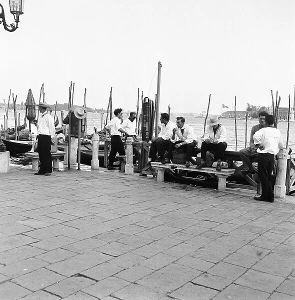 General scenes of Venice during the Venice Film Festival. September 1958