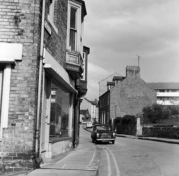 General street view looking down Allergate Terrace in Durham City, County Durham