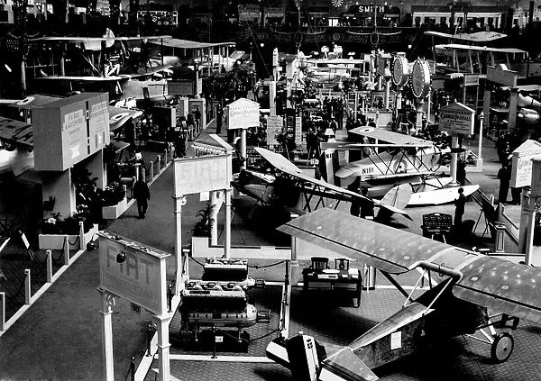 General view of the Aero Exhibition at Olympia July 1929 Local Caption