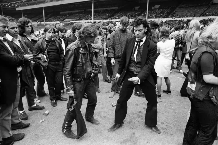Framed Print : A general view of the audience at the London Rock and Roll Show at Wembley Stadium