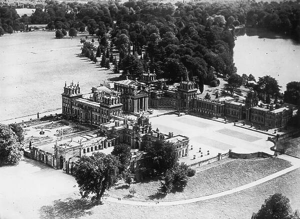 General view of Blenheim Palace in Oxfordshire, residence of the Dukes of Marlborough