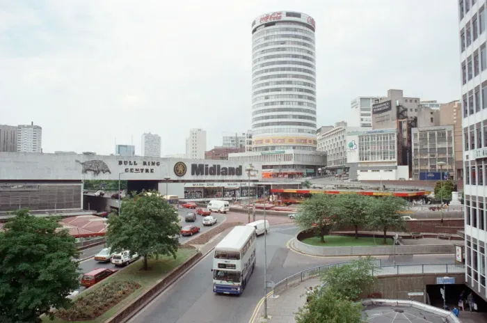 Framed Print : General view of the Bull Ring shopping centre in Birmingham. 18th May 1990 Framed Print : General view of the Bull Ring shopping centre in Birmingham. 18th May 1990