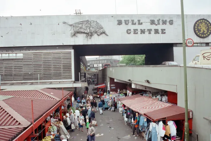 Framed Print : General view of the Bull Ring shopping centre in Birmingham. 18th May 1990 Framed Print : General view of the Bull Ring shopping centre in Birmingham. 18th May 1990
