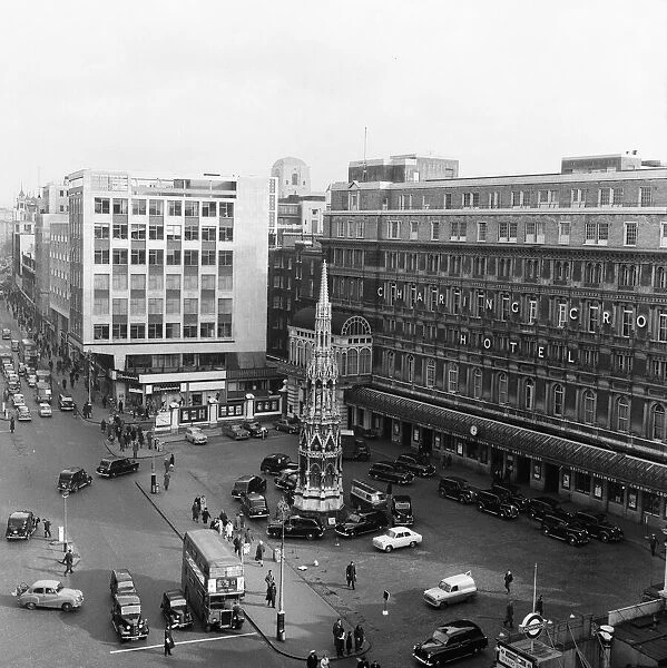 General view of Charing Cross and The Strand in Central London. 25th August 1969