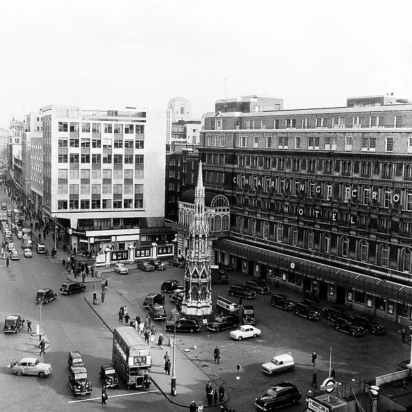 General view of Charing Cross and The Strand in Central London. 25th August 1969
