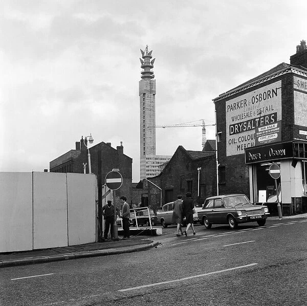 General view of the city of Birmingham, West Midlands. October 1967