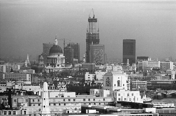 General view of the City of London during the construction of the National Westminster